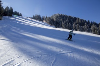 Oberjoch, Bavaria: Best skiing weather on Shrove Sunday ensures plenty of activity in the ski area