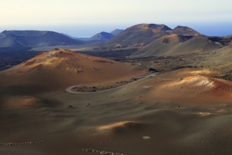 Fire Mountains of Timanfaya National Park, Montana del Fuego, Lanzarote, Canary Islands, Spain,