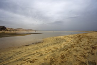 Playa Risco del Paso beach, Playa de Sotavento, Pajara, Fuerteventura, Canary Islands, Spain,