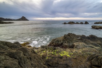Rocky coast, Cabo de Gata-Nijar Natural Park, Almeria, Andalusia, Spain, Europe