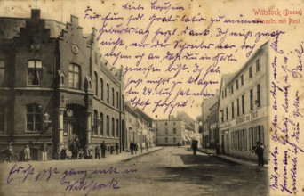 Historical postcard, picture postcard, Witttstock Dosse, Brandenburg, Germany, digitally enhanced