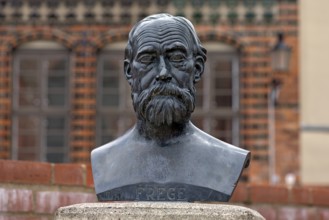 Bust of Friedrich Ludwig Gottlob Frege, 1848 -1925, was a German logician, mathematician and