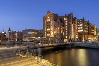International Maritime Museum Hamburg at the Blue Hour, Hafen City, Hamburg, Germany, Europe