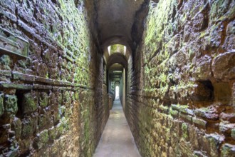 UNSECO World Heritage Site in Trier: underground corridors of the Imperial Baths, remains of an