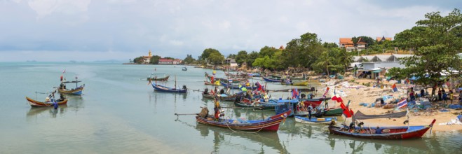 Colourful fishing boats, boat, ship, fishing boat, colourful, colourful, decorated, harbour, sea,