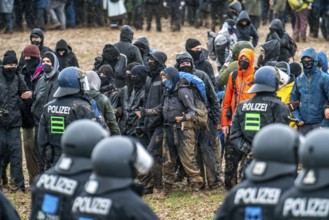 Violent clashes between thousands of demonstrators and the police, after a demonstration against