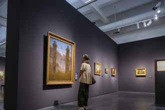 Anniversary exhibition on Caspar David Friedrich at the Albertinum. The painting The Cemetery. A