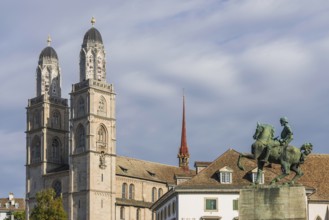 Grossmünster, church, old town, architecture, tourism, history, Zurich, Switzerland, Europe