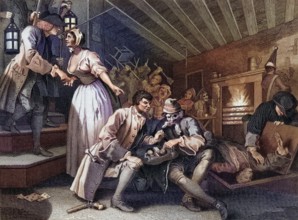 Industry and Idleness The idle prentice betrayed by a prostitute From the original design by