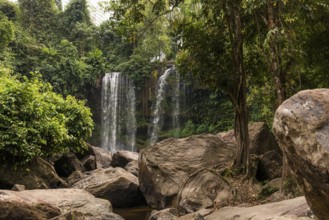 Kulen Waterfall, Phnom Kulen National Park, Siem Reap, Cambodia, Asia
