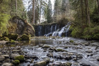 Gerats Waterfall, Gerats, Rettenberg, Oberallgäu, Allgäu, Bavaria, Germany, Europe