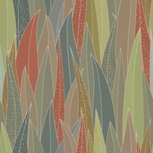 Stylized leaves seamless vector pattern