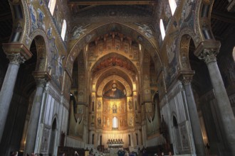 City of Monreale, in the Cathedral of Santa Maria Nuova, Unesco World Heritage Site, Sicily, Italy,
