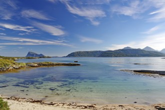 Crystal clear bays and sandy beaches on Sommarøy, summer, holiday, Troms og Finnmark, Norway,