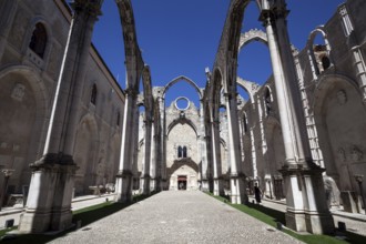 Ruins of the monastery church of the former convent of the Carmelite order, Convento do Carmo,