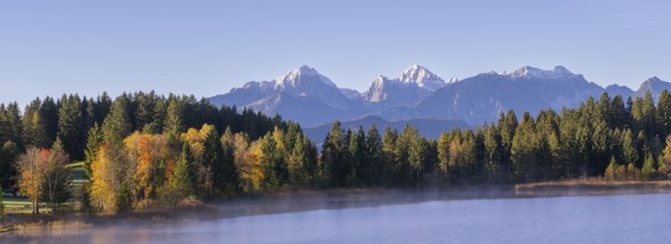 Hegratsrieder See near Füssen, Allgäu Alps, Allgäu, Bavaria, Germany, Europe