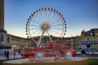 Highlights Stuttgart, Illumination, Porsche 911, Ferris wheel, Christmas market, Court of Honour,