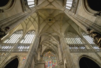 Prague castle, Gothic Metropolitan Cathedral of Saints Vitus, Wenceslas and Adalbert, Ceiling,