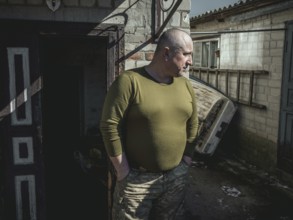 Gennady, Ukrainian soldier, stationed in Kupyansk, Kupyansk, Kharkiv Oblast, Ukraine, Europe