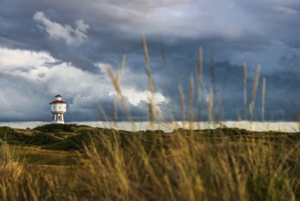 Water tower, clouds, weather, gloomy, cloudy, cloudy sky, storm, stormy, dune landscape, North Sea