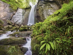 Waterfall, Finstersee, Canton Zug, Switzerland, Europe