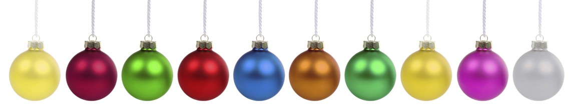 Christmas baubles Christmas decoration many baubles ball in a row freestanding in Stuttgart,