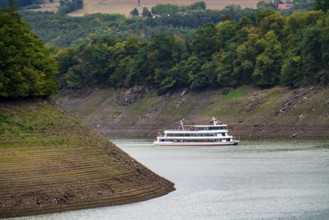 The Edersee, near Waldeck, the third largest reservoir in Germany, currently has only just under
