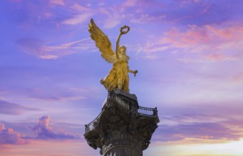 Mexico City, Mexico, 2 June, 2023: Mexico City tourist attraction Angel of Independence column near