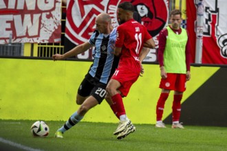 Football 3rd division, season 2024/25, matchday 8: Waldhof Mannheim vs Rot-Weiß Essen. Picture: