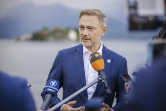 G7 meeting of finance ministers in Stresa. Christian Lindner (FDP), Federal Minister of Finance, at