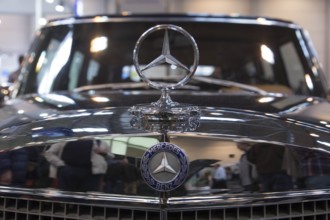 Essen.27.03.14 JE, Mercedes star on a Mercedes Benz 600. Techno Classica is the trade fair for