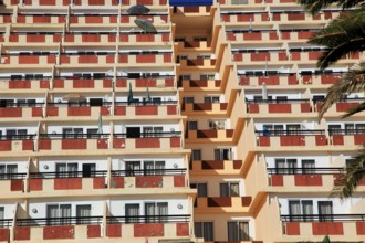 Palm Garden hotel balconies at Solana Matoral, Morro Jable, Jandia peninsula, Fuerteventura, Canary
