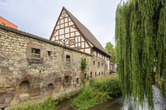 Old Town Stockleffmühle am Mühlgraben, Townscape Göttingen, Göttingen, Lower Saxony, Germany,