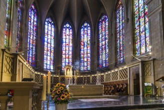 Interior view, Notre-Dame de Luxembourg Cathedral, Luxembourg City, Luxembourg, Luxembourg, Europe