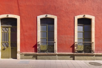 Leon colorful streets and colonial houses in Leons historic city center, one of the main city