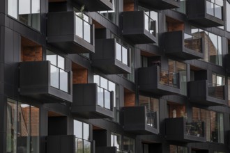 Contemporary architecture, Krøyers Square residential complex, inspired by historic warehouses,