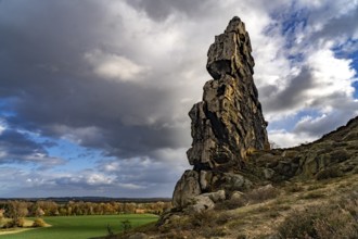 The Devil's Wall rock formation in the Harz district near Thale and Weddersleben, Saxony-Anhalt,