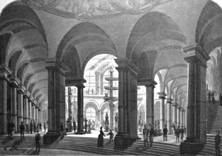 The atrium of the Königliches Museum für Völkerkunde in Berlin, Germany, 1887, Historical, digital