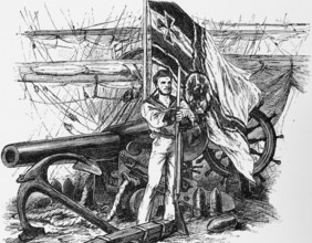 Wilhelmshaven, Lower Saxony, North Sea, emblem, symbol, navy, flag, sailor, sailing ship, cannon,