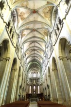Saint-Antoine l'Abbaye labeled Les Plus Beaux Villages de France. Interior of the Abbey Church