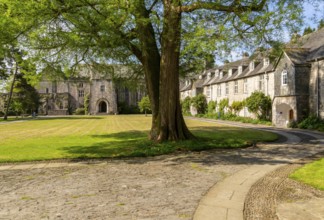 The Great Hall in courtyard of Dartington estate, Darlington, south Devon, England, UK