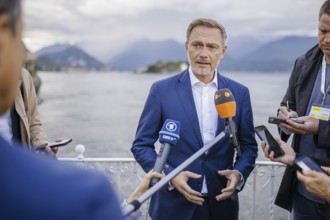G7 meeting of finance ministers in Stresa. Christian Lindner (FDP), Federal Minister of Finance, at