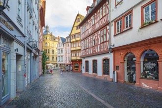 Leichhofstraße in Mainz, historic houses in the historic city centre, Rhineland-Palatinate,
