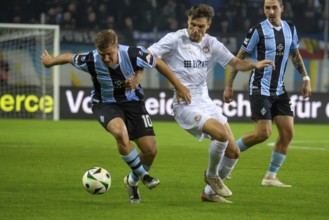 Football 3rd division, season 2024/25, matchday 12: Waldhof Mannheim against SV Wehen-Wiesbaden. On