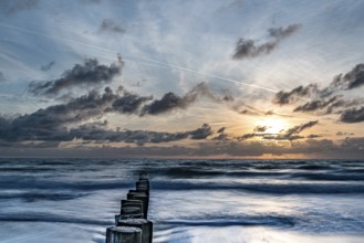 Sunset on the North Sea, Zeeland, Netherlands