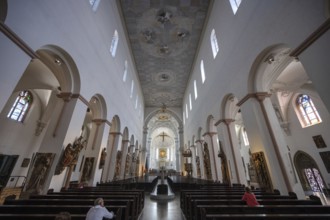 Interior of St Kilian's Cathedral, Würzburg, Lower Franconia, Bavaria, Germany, Europe