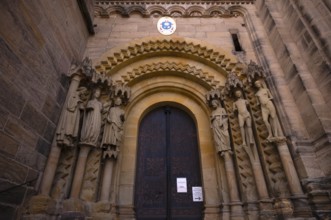 Zigzag band in the Adam's Portal, Bamberg Cathedral of St Peter and St George, Bamberg, Upper