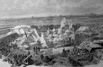 Fort Montrouge on 14 February 1871, shelled by Prussian troops during the siege of Paris in the
