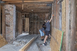 Detroit, Michigan, NW Goldberg Cares, a nonprofit community development corporation, rebuilds a
