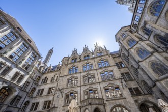 Inner courtyard, Sonnenstern, New Town Hall, Munich, Bavaria, Germany, Europe